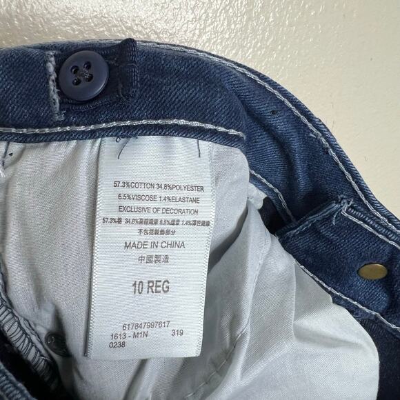 Levi's 711 Skinny Jeans 10 Girls Dark Wash Stretch Denim Adjustable Waist Ankle - Picture 8 of 8